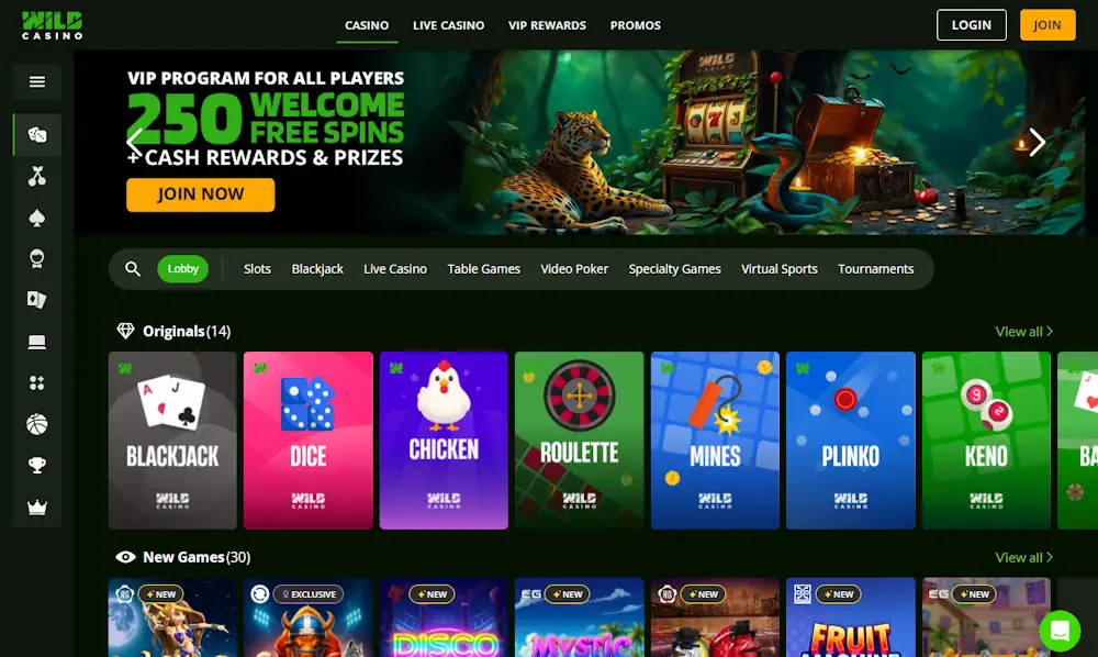 Wild Casino Casino Screenshot
